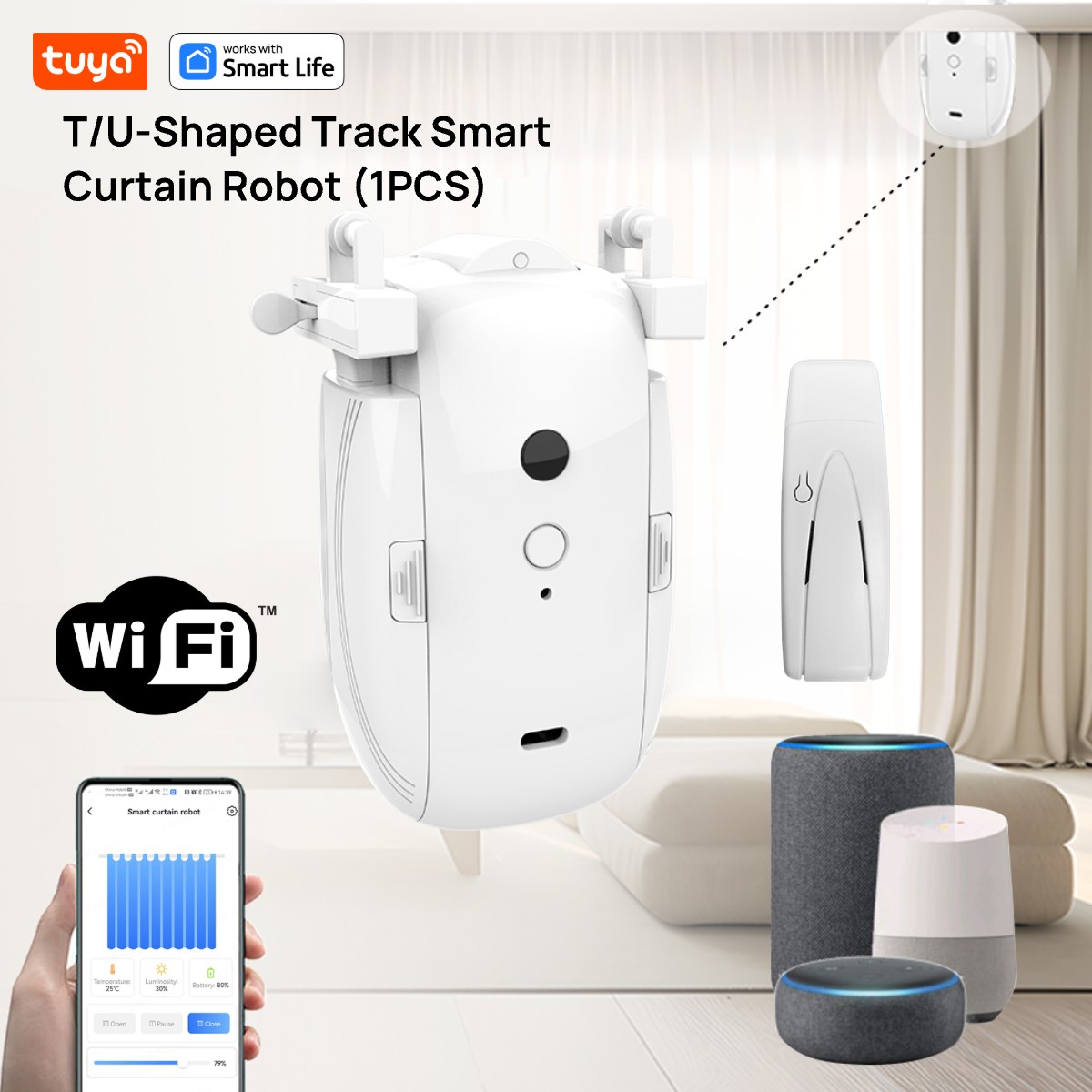 Smart Home Nest - Robot de cortina WiFi inteligente Tuya,