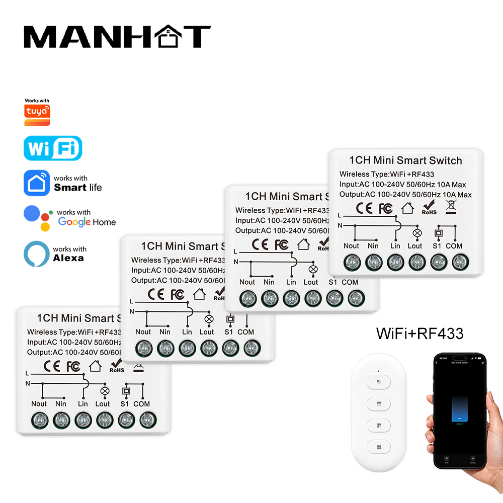 Smart Home Villa - Mini Interruptor Inteligente WIFI de 10A,