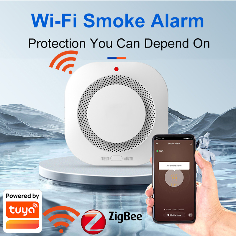 Tuya WiFi Zigbee Alarma de hum - Smart Smoke Detector reseña y precio