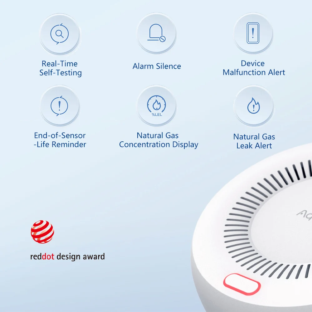 Aqara-Detector de Gas Natural, - Smart Home Xiaomi App reseña y precio