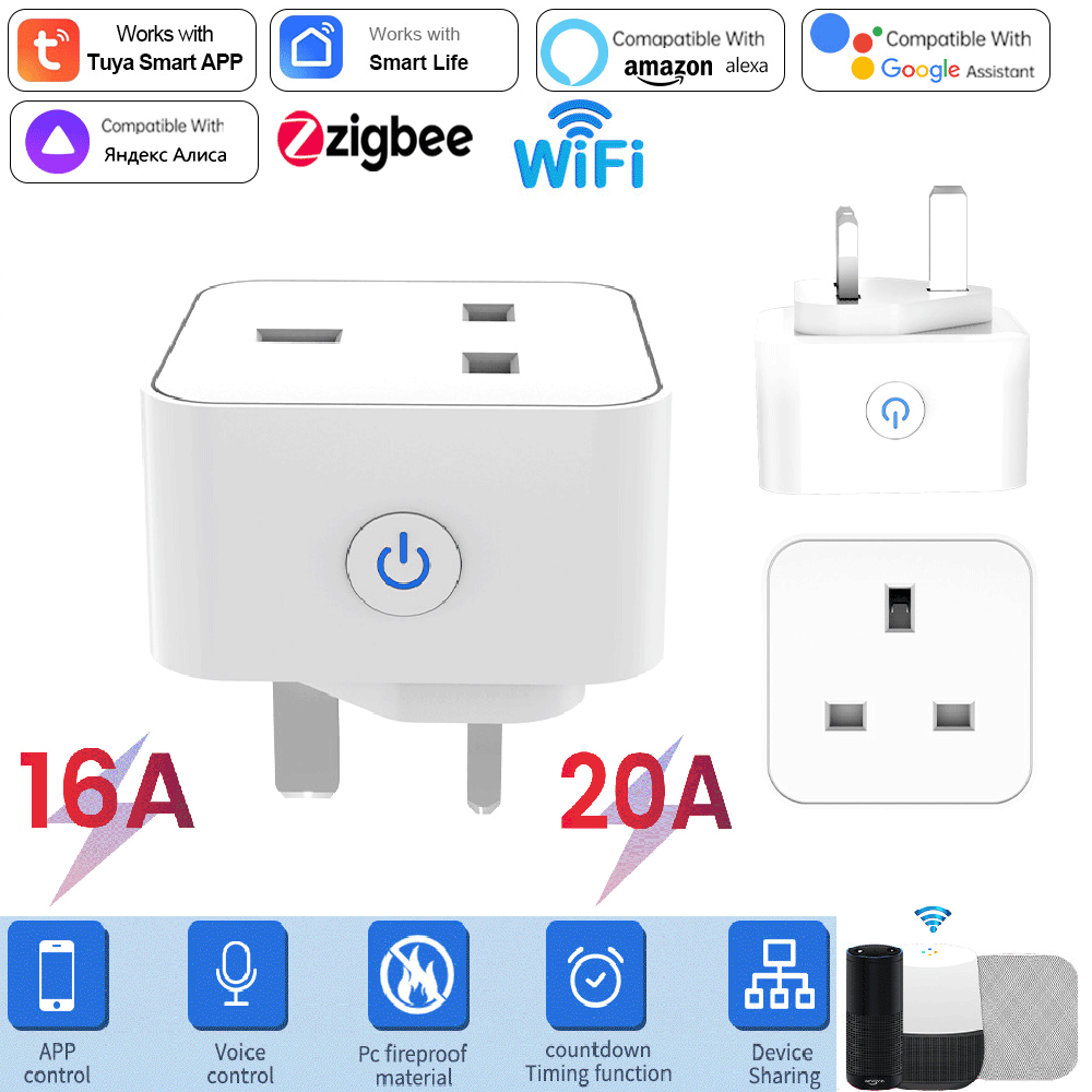 Enchufe Inteligente Tuya 16A/2 - Smart Home Nest reseña y precio