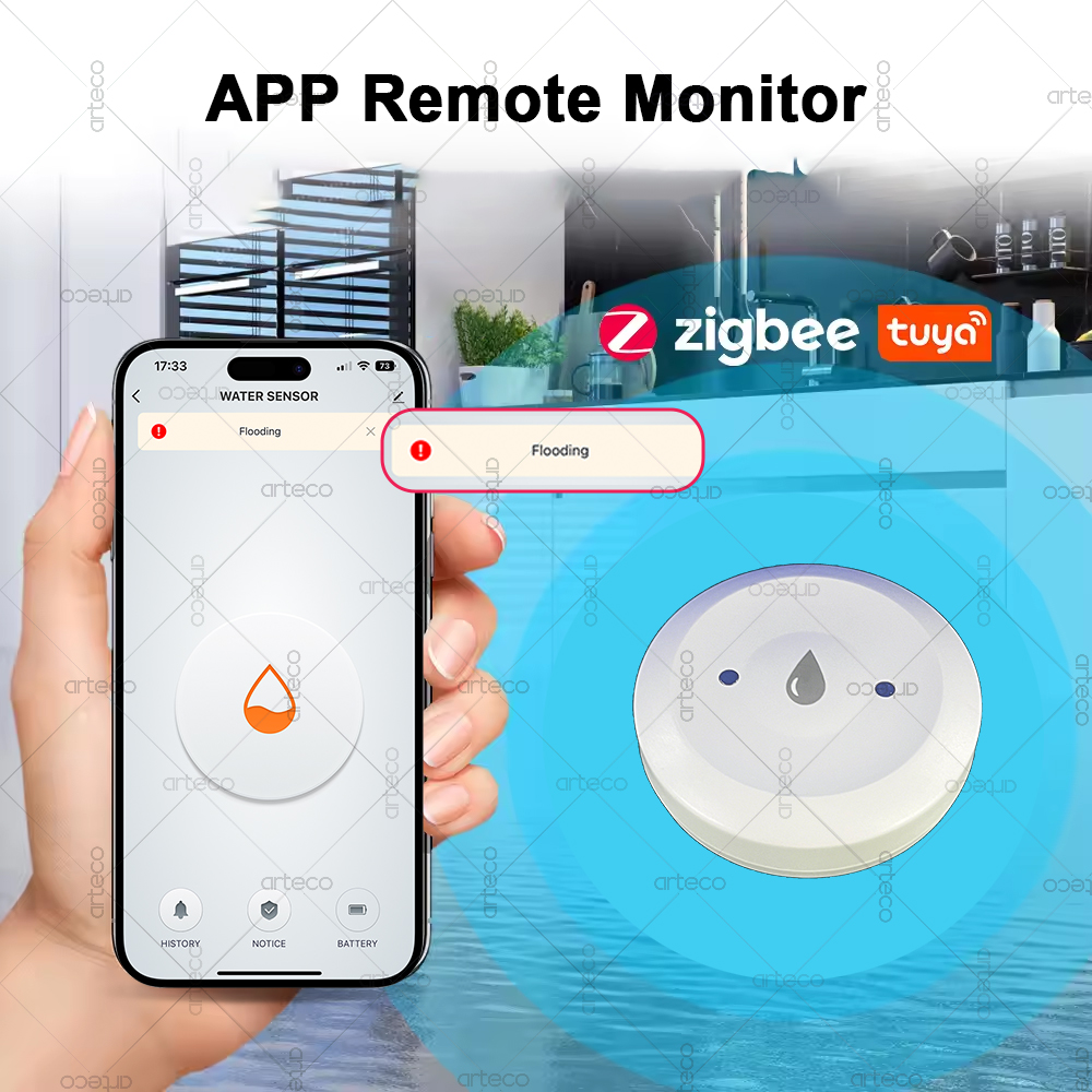 Tuya-Sensor de agua inteligent - Smart Home Website reseña y precio