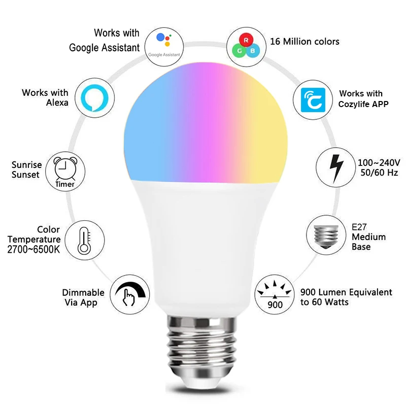 Lámpara de luz Homekit WiFi de - Smart Home Apple reseña y precio