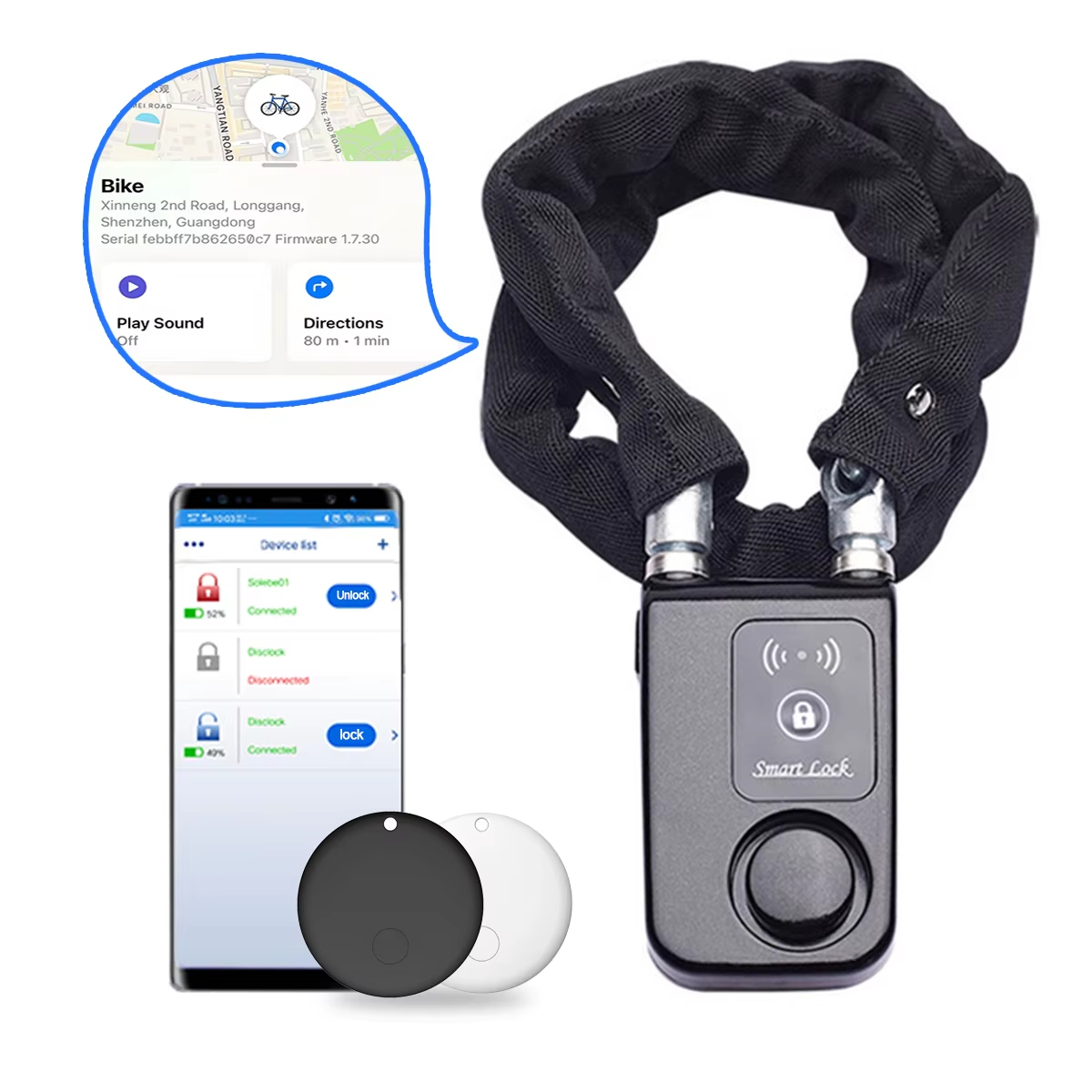 Candado de Cadena para Bicicle - Smart Home Dashboard reseña y precio