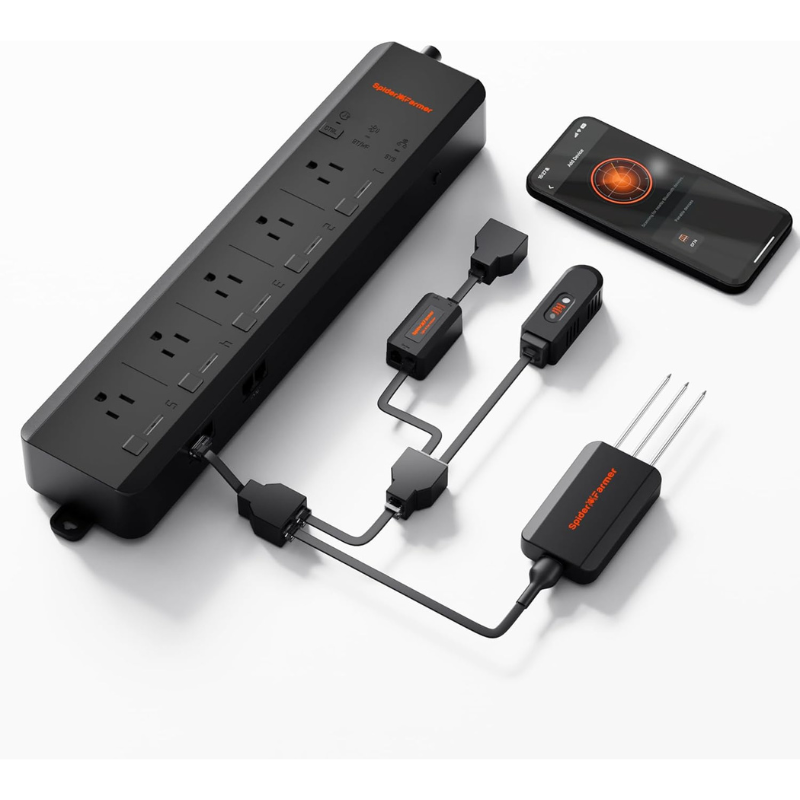 Spider Farmer 5 AC, Enchufes I - Smart Power Strip reseña y precio