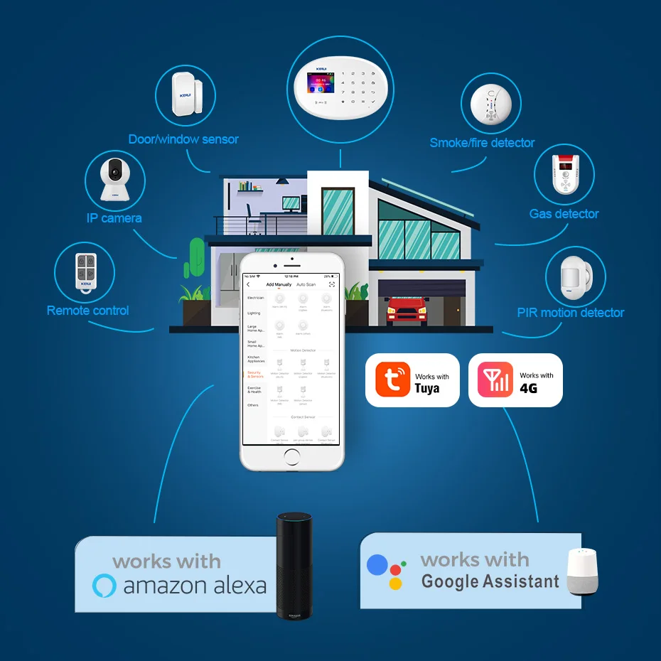 KERUI Tuya sistema de alarma i - Smart Smoke Detector reseña y precio