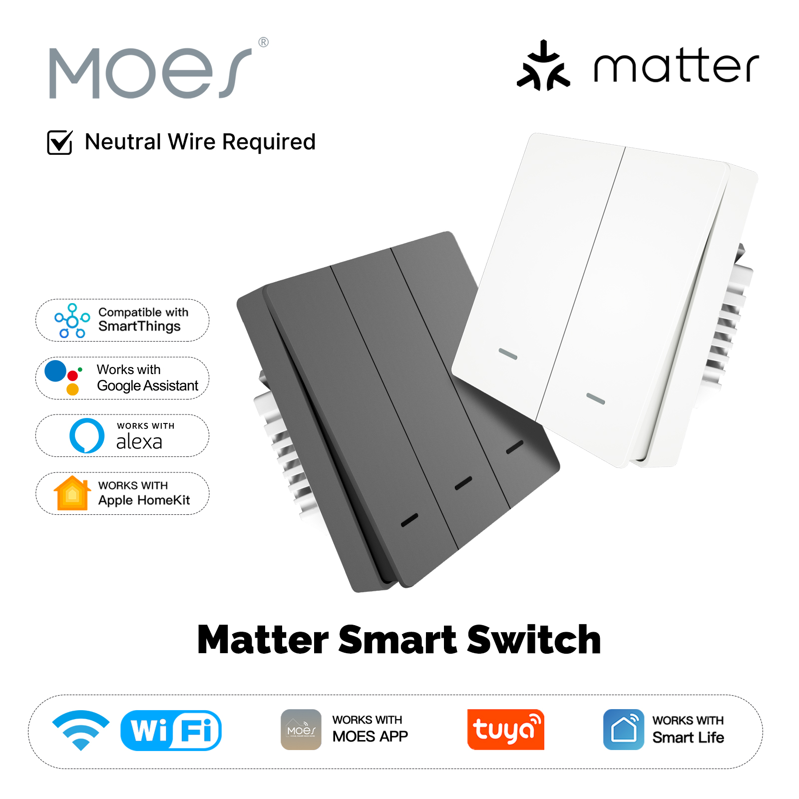 MOES Matter Tuya WiFi interrup - Smart Home Kits reseña y precio
