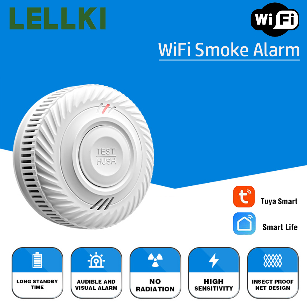 Detector de Humo WiFi LELLKI,  - Smart Smoke Detector reseña y precio