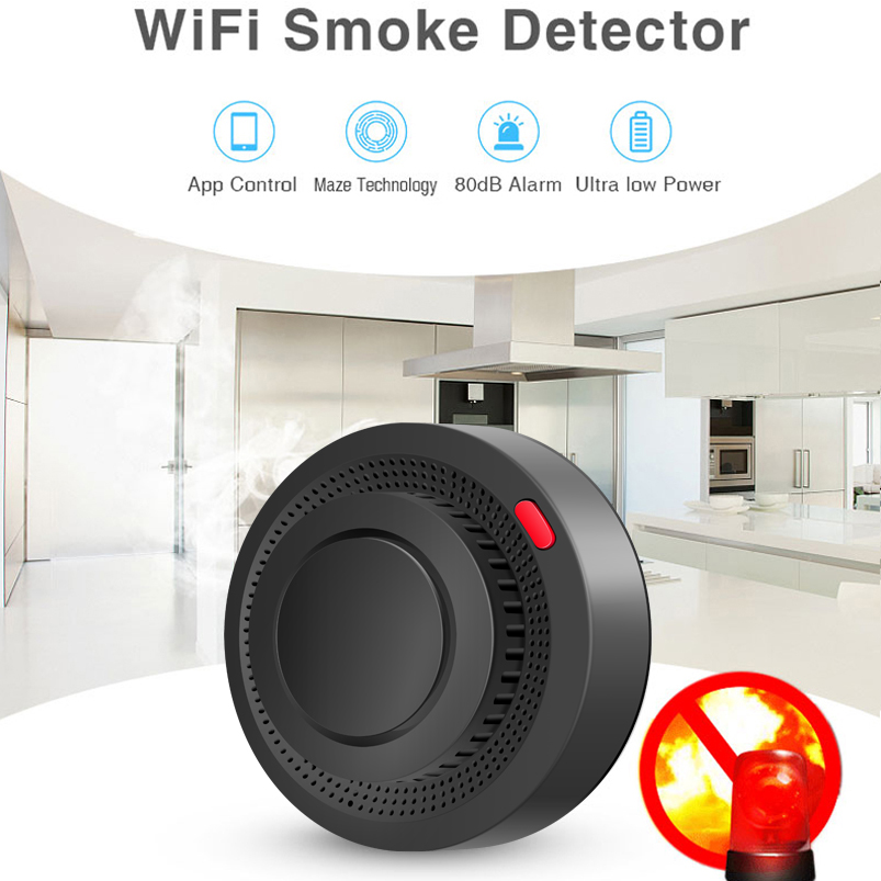 Detector de humo WiFi de 2,4G, - Smart Smoke Detector reseña y precio