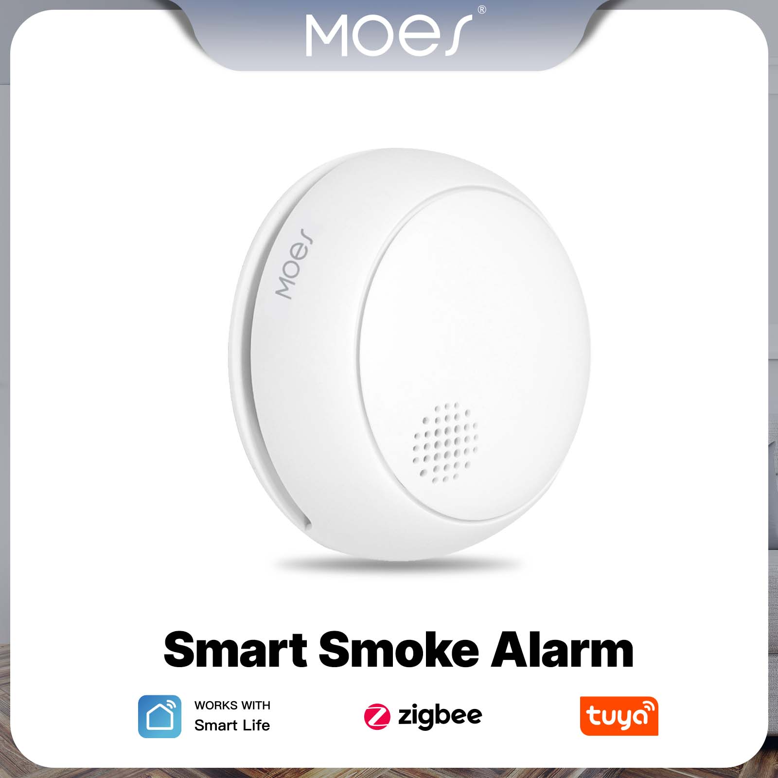 MOES ZigBee-Detector de alarma - Smart Smoke Detector reseña y precio